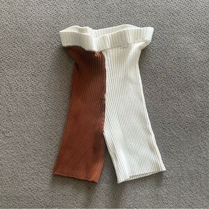 STAUD Ribbed Two-Tone Pants XS